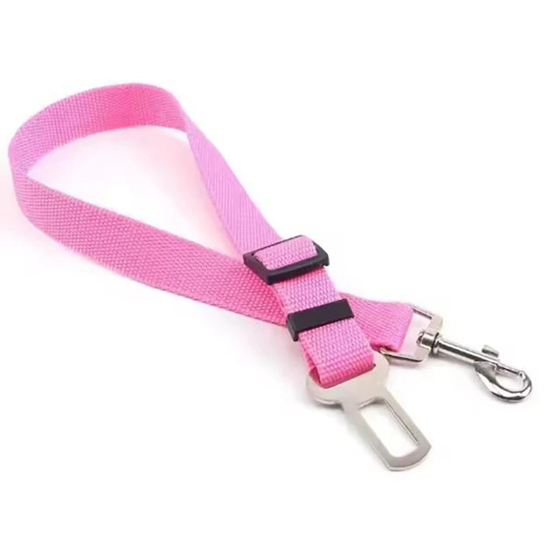 New Adjustable Dog Car Seat Belt Retractable Pet Safety Leash Crash-Proof Vehicle Travel Essential for Dogs