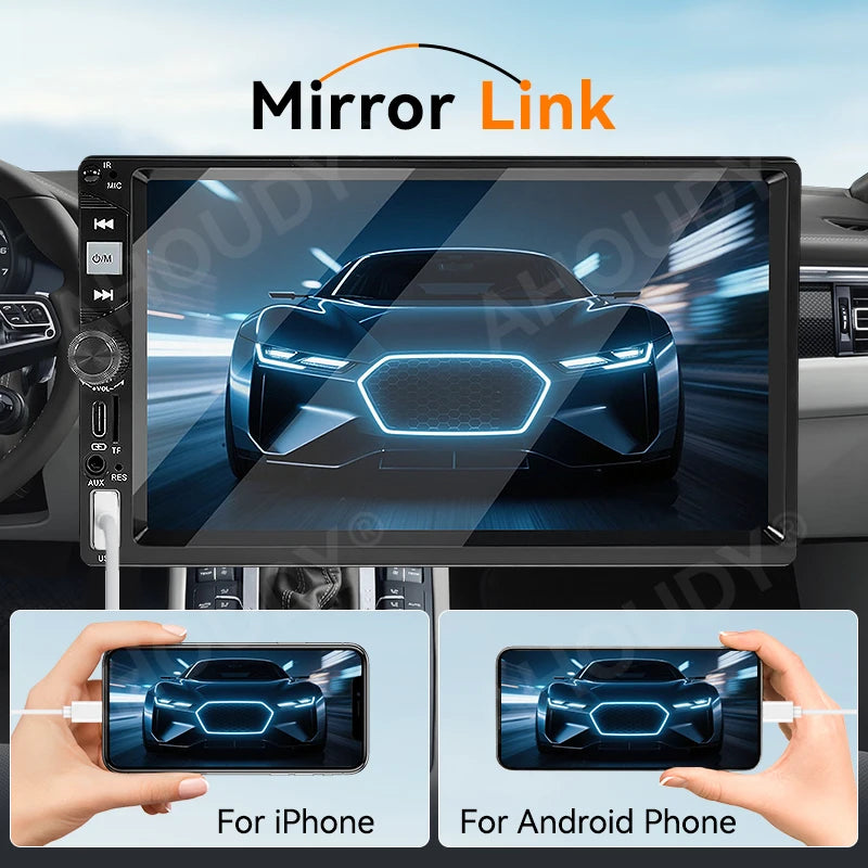 Touchscreen Car Stereo with Wireless CarPlay, Android Auto & Backup Camera