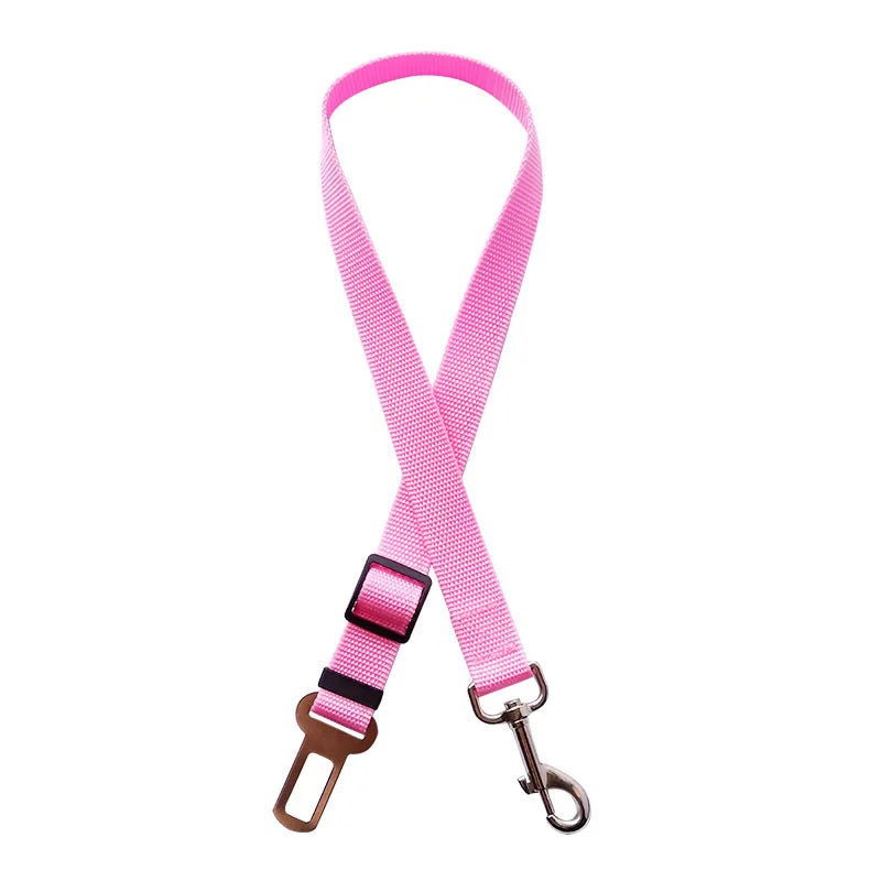 New Adjustable Dog Car Seat Belt Retractable Pet Safety Leash Crash-Proof Vehicle Travel Essential for Dogs