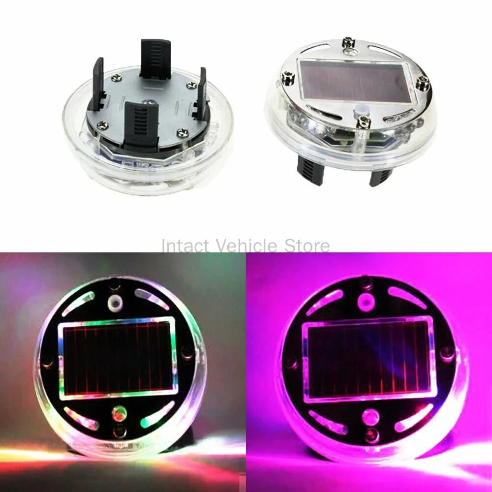 Solar LED Car Wheel Hub Lights – Auto Flashing Tire Valve Caps