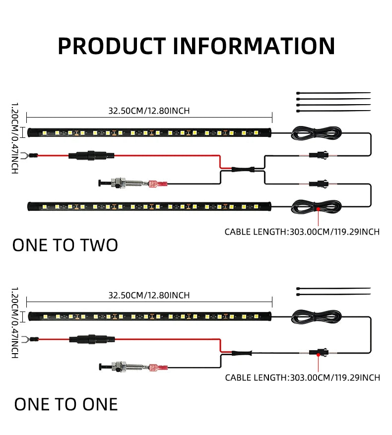 Universal LED Under-Hood Light Bar Kit